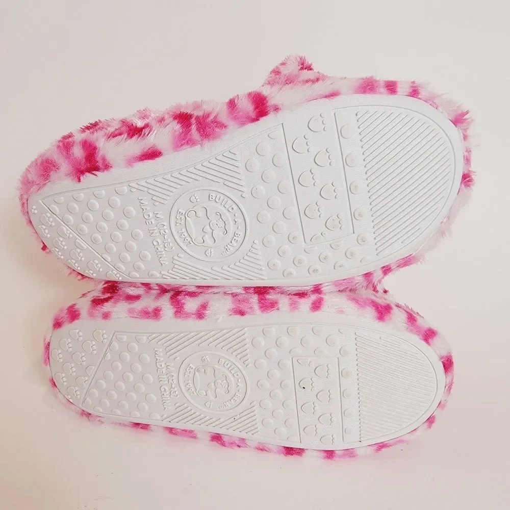 Build-A-Bear Girls' Build A Bear Workshop Tiny Hearts Slippers Size 12/13